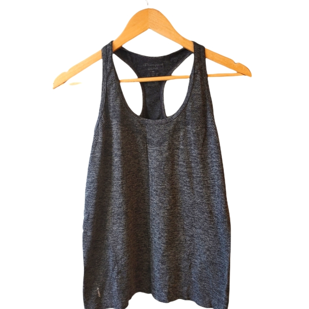 Champion Grey and Black Racerback Tank Size Medium